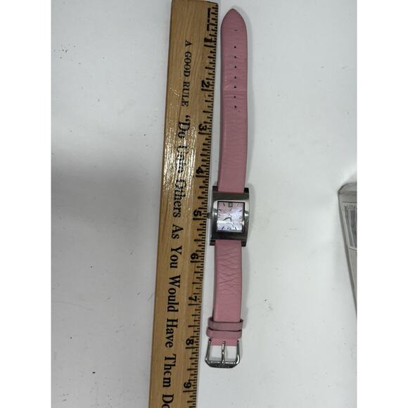 Fossil F2 Women's Watch ES-9757 Stainless Steel Watch Pink MOP Dial Leather Band - Picture 4 of 5